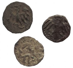 Poland, 15th century, denarius crown/orlice 3pcs various