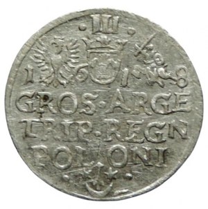 Polonia, Sigismondo III. Vasa 1587-1632, III grosh 1618 Cracovia