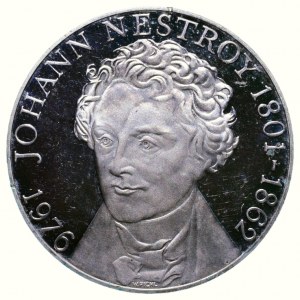 Rakousko, 100 schilling 1976 Johann Nestroy- 75. výročí - Narození