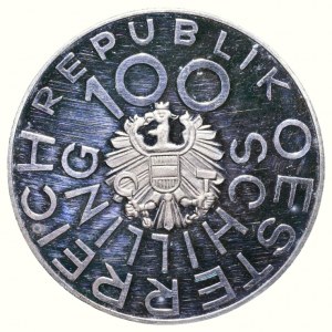 Rakousko, 100 schilling 1976 Johann Nestroy- 75. výročí - Narození