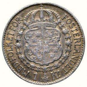 Švédsko, Gustaf V. 1910-1942, 1 koruna 1940