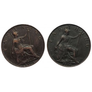 Velká Británie, Viktorie a Jiří V., farthing 1900