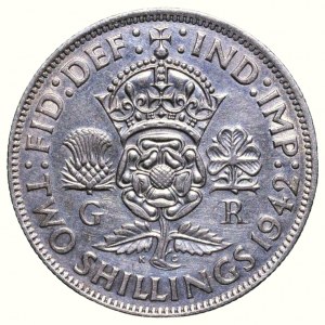 Velká Británie, Jiří VI. 1936-1952, 2 schilling 1942