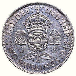 Great Britain, George VI. 1936-1952, 2 schilling 1942