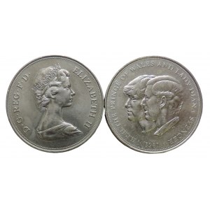 Velká Británie, Alžběta II. 1952-2023, 25. výročí svatby s Filipem 1947-1972 + svatba Karla III. s Dianou 1981 2ks