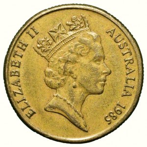 Australia, Elizabeth II 1966 - 2023, 1 dollar 1985