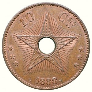 Belgické Kongo, Leopold II. 1885-1908, 10 centimes 1888