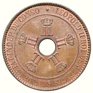 Belgické Kongo, Leopold II. 1885-1908, 10 centimes 1888