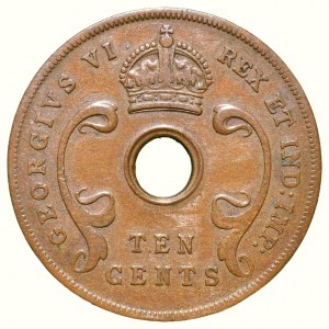 Britská východní Afrika, 10 cents 1937 bez značky