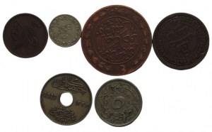 Égypte, Maroc, Tunis, 6 pièces