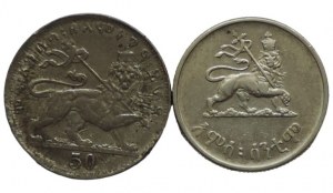 Etiopia, Hajle Sellasje, 50 centów 1944 Ag