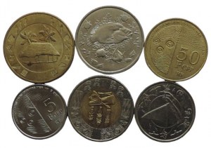 Francouzská Polynesie a Nová Kaledonie, Sada oběžných mincí nové společné měny