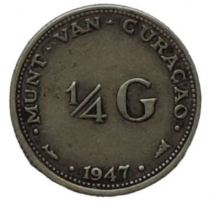 Holandsko - Curacao, Wilhelmina , 1/4 gulden 1947 Ag 640 3