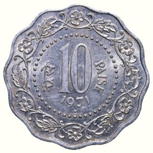 Inde, 10 paise 1971