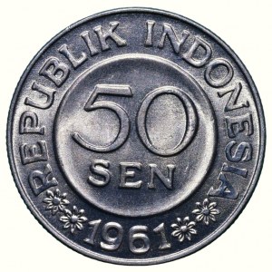 Indonésie, 50 sen 1961