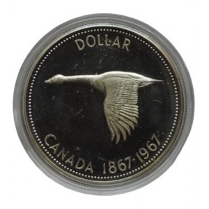 Kanada, Alžběta II., 1 dollar 1967 100 let země