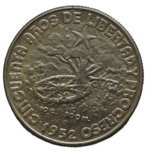 Cuba, 40 centavos 1952 50 anni di Repubblica