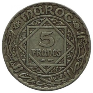 Maroko, Mohamed V., 5 Frank 1934 Y37