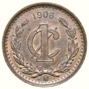 Mexiko, Spojené státy mexické 1905-1969, 1 centavo 1906