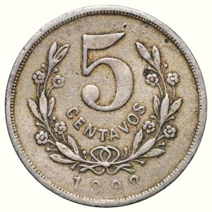 Nikaragua, 5 centavos 1898