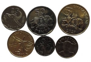 Swasiland, Satz Umlaufmünzen mit dem neuen Namen des Landes Eswatani Stück