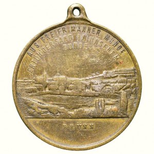 MEDAILE, Brno (Brünn) - v upomínku na 25.výr.založení mužského pěveckého spolku 1885 pohled na město