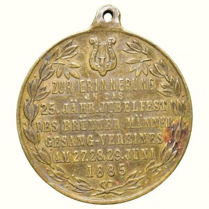 MEDAILE, Brno (Brünn) - v upomínku na 25.výr.založení mužského pěveckého spolku 1885 pohled na město