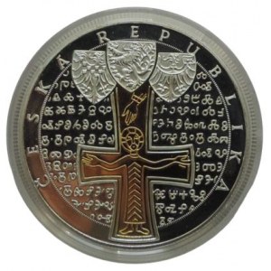 Medaile 1150 let sv. Cyrila a Metoděje Bz 45mm plátováno Ag+Au