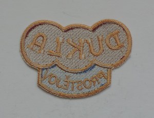 Patch on the sports overalls of members of the Dukla Prostějov parachuting club