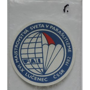 Nášivka k 16. MS v parašutismu v Lučenci 1982