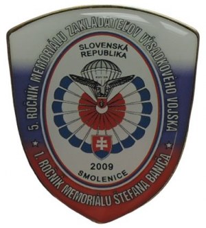 Participation badge of the 5th Memorial of the Founders of the Airborne Troops Smolenice 2009