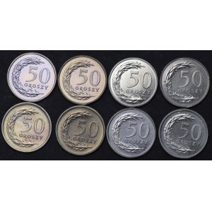 Polska, 50 groszy 8 sztuk