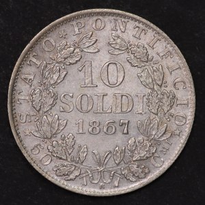 Vatican City, 10 soldi 1867
