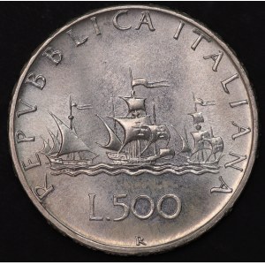 Italy, 500 lira 1966