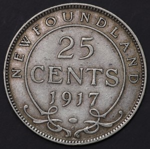 Newfoundland, 25 cents 1917