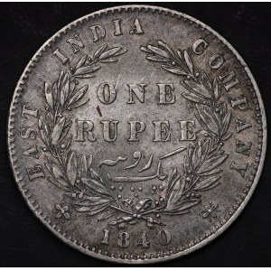British India, 1 rupee 1840