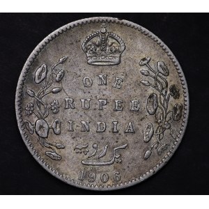 Indie brytyjskie, 1 rupia 1906