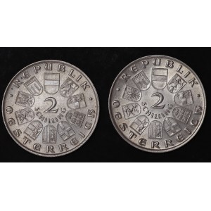 Austria, 2 schilling 1931/1932 - zestaw 2 sztuk