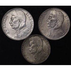 Czechosłowacja, 2 x 100 koron 1949, 50 koron 1949 - zestaw 3 sztuk