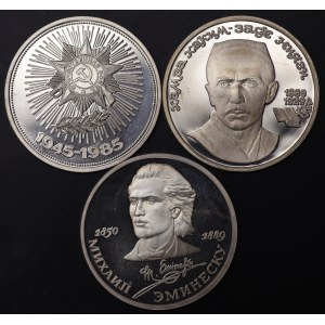Russia, 1 ruble 1985, 1989- set of 3 pieces