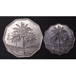Irak, 5 fils 1971-1981 | 1 dinar 1981 - zestaw 2 sztuk