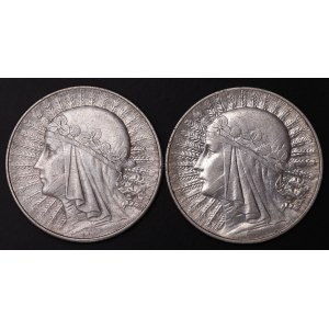 Polska, II RP, 10 złotych 1932/1933 - zestaw 2 sztuk