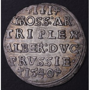 Ducal Prussia, Albrecht Hohenzollern, trojak 1540, Königsberg