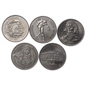 Polska, III RP, zestaw 5 sztuk