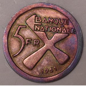 Katanga, 5 francs 1961