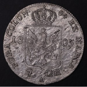 Niemcy, Prusy, Fryderyk Wilhelm III, 4 grosze 1805 A, Berlin