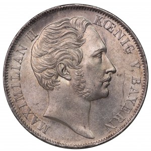 Niemcy, Bawaria, Maksymilian II Józef, talar 1855, Monachium