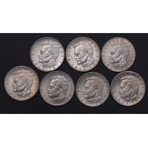 Polska, PRL, 10 złotych Bolesław Prus - zestaw 7 sztuk