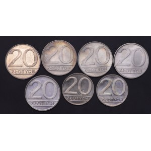 Poland, People's Republic of Poland, 20 zloty - set of 7 pieces