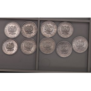 Poland, PRL, 5 pennies - set of 9 pieces